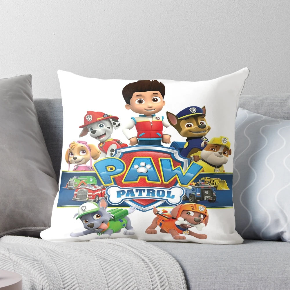 Paw Patrol Team Pillow featuring Marshall, Chase, Rubble, and Skye