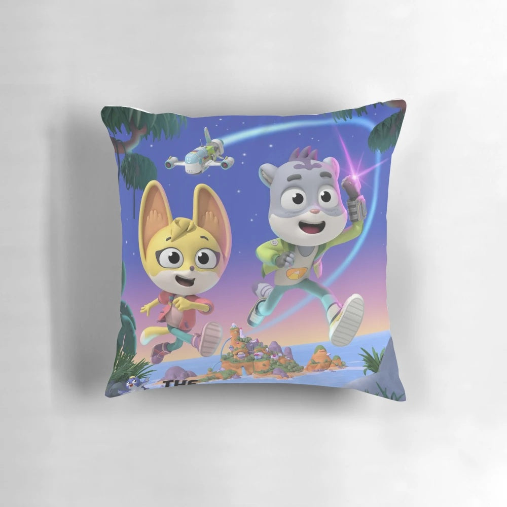 Plush pillow featuring the main characters from the action-packed animated series "The Creature Cases
