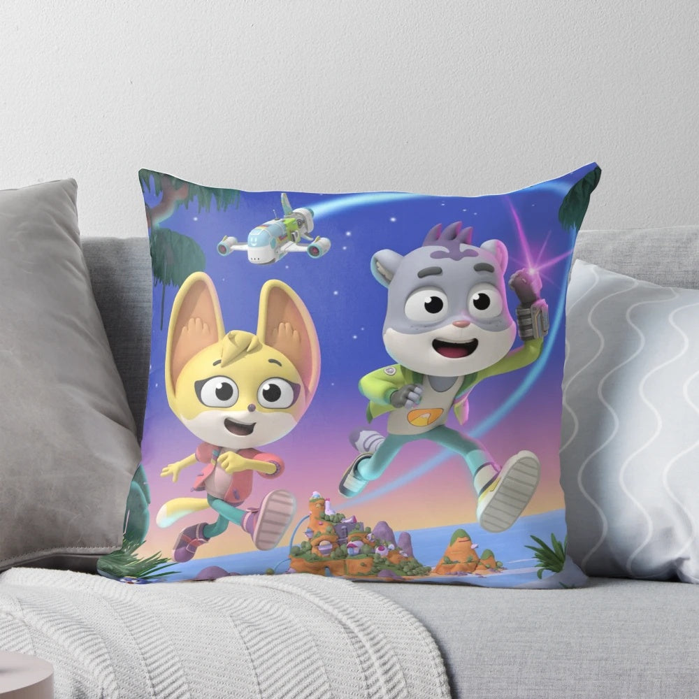 Plush pillow featuring the main characters from the action-packed animated series "The Creature Cases