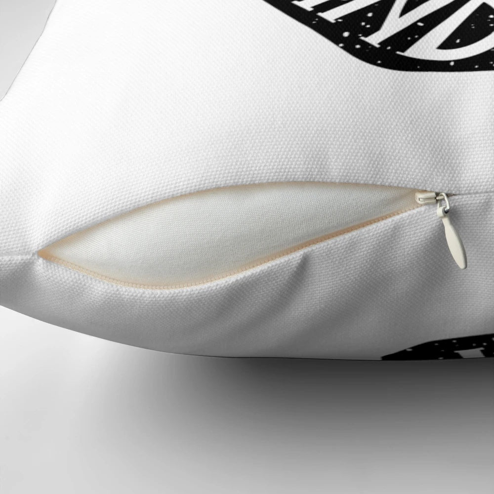 Peace sign with inspirational words on a decorative throw pillow