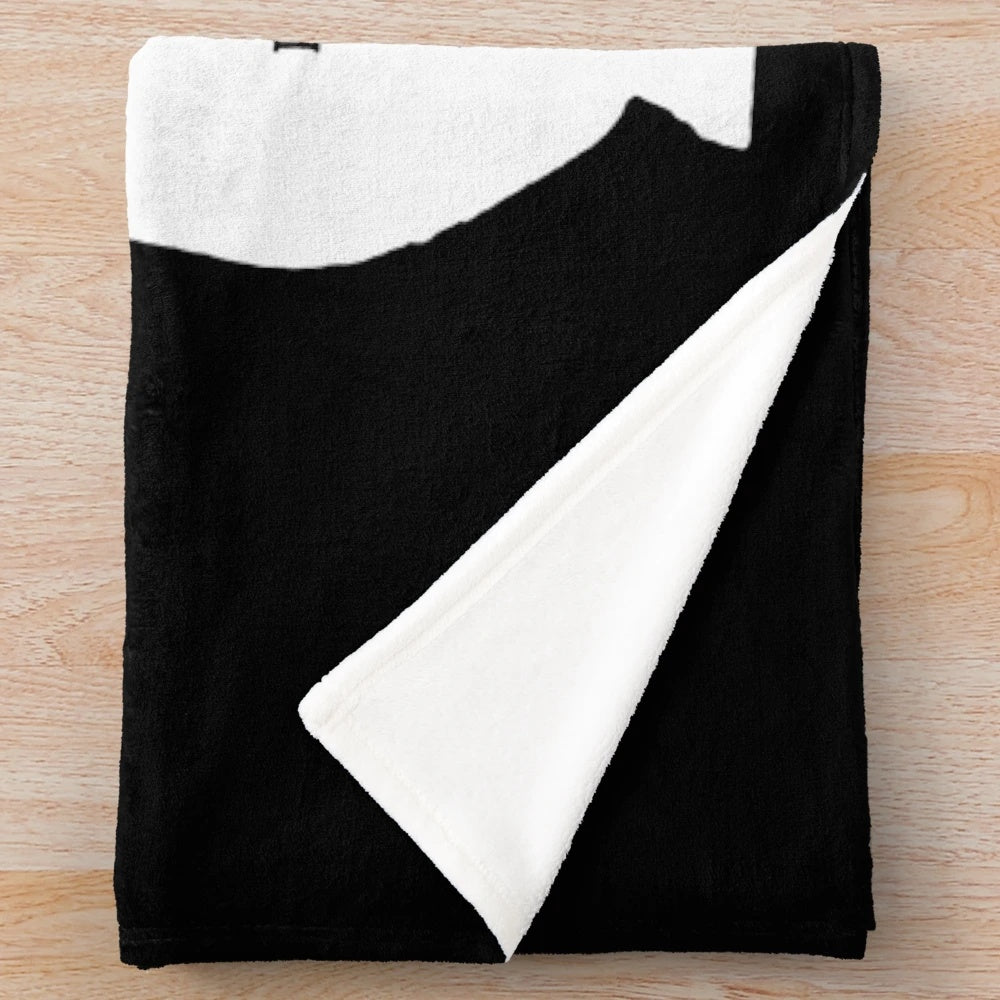 Peaky Blinders-themed white plush blanket with lyrics