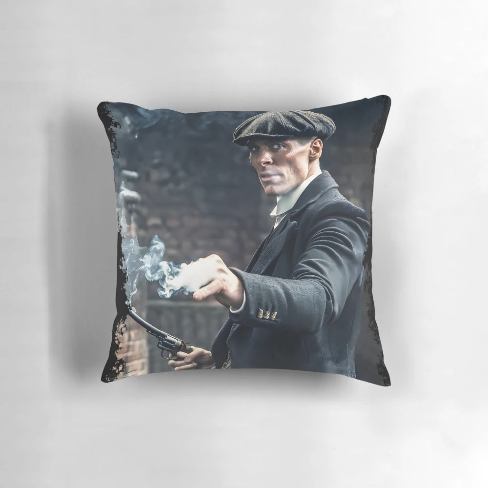 Peaky Blinders Inspired Thomas Shelby Throw Pillow featuring Cillian Murphy as Tommy Shelby