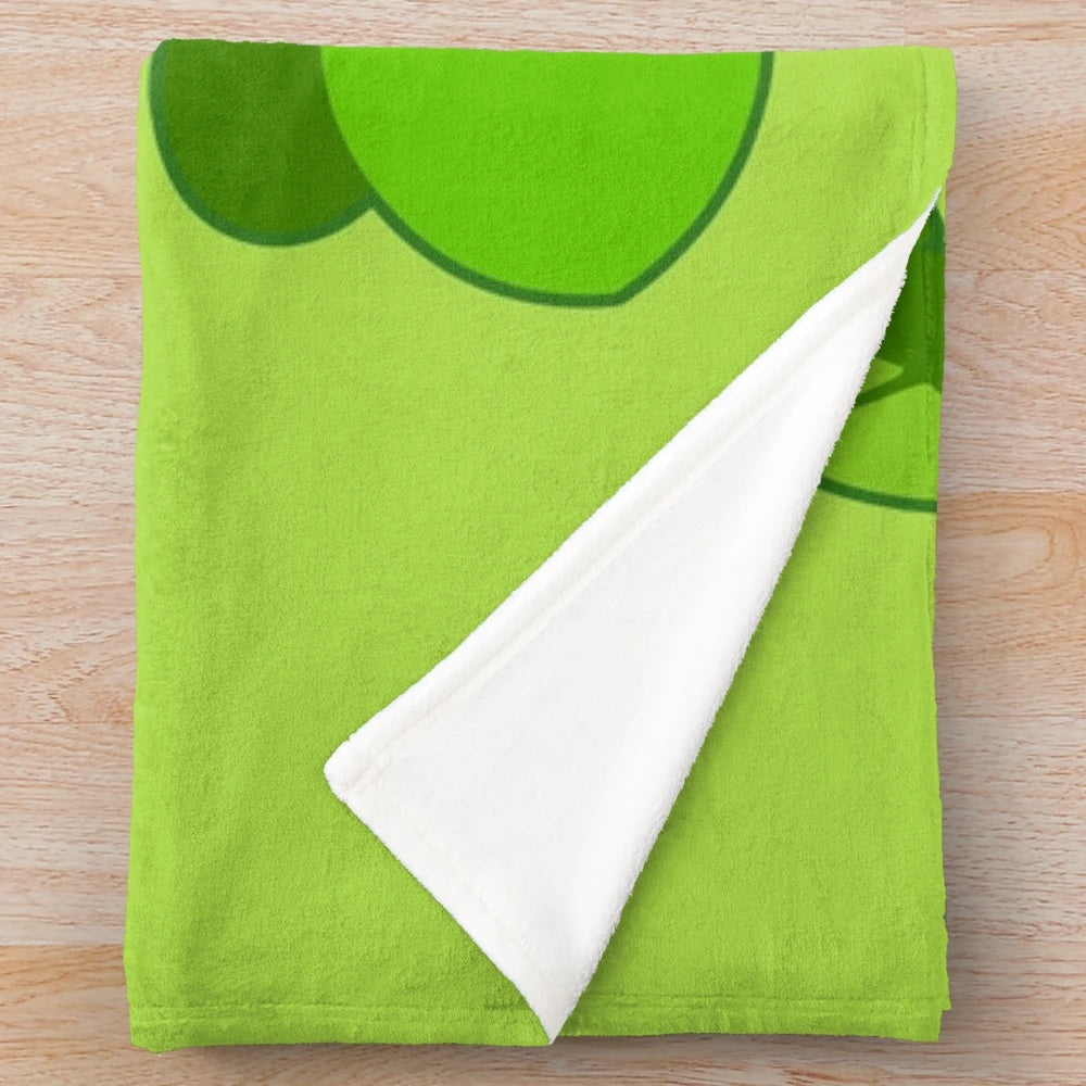Peashooter plush blanket with plant and zombie graphics