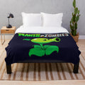 Peashooter-inspired plush blanket featuring the iconic Plants vs Zombies character