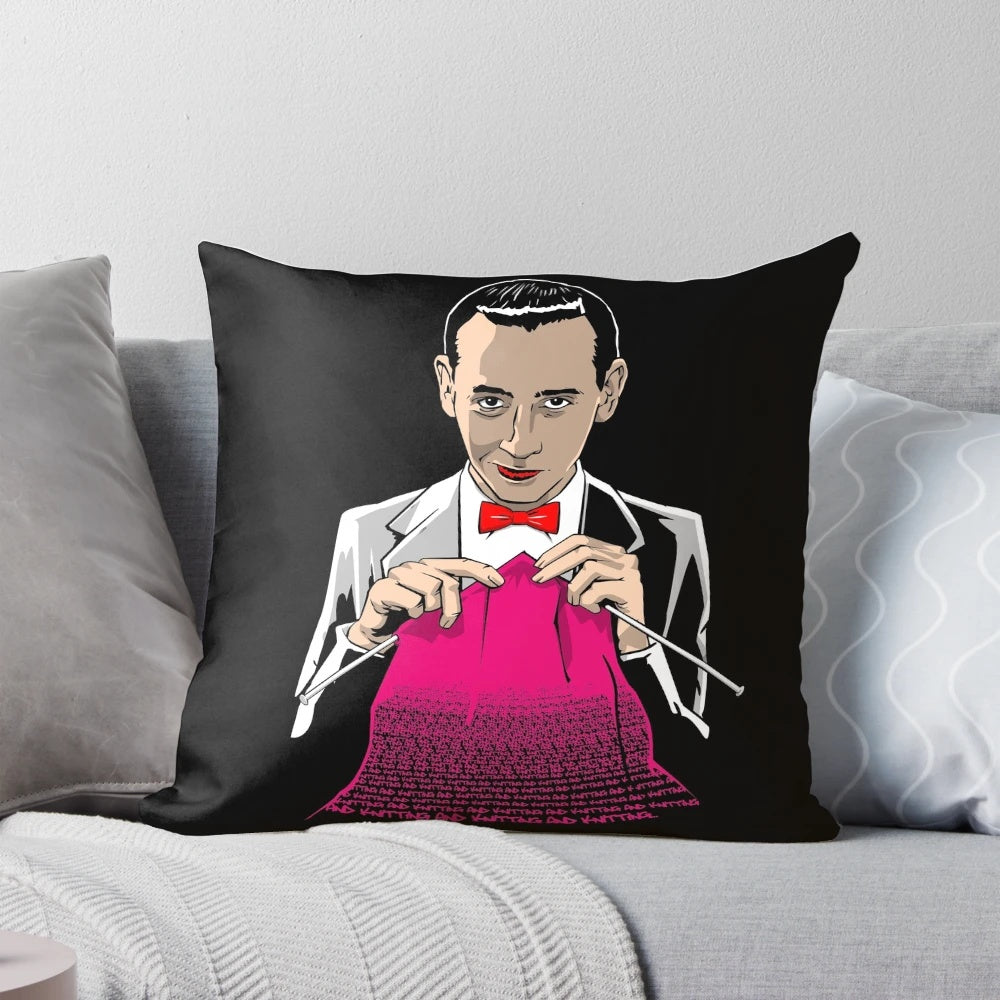 Peewee Herman's Knitting Pillow from the 1980s Comedy Classic 'Pee-wee's Big Adventure