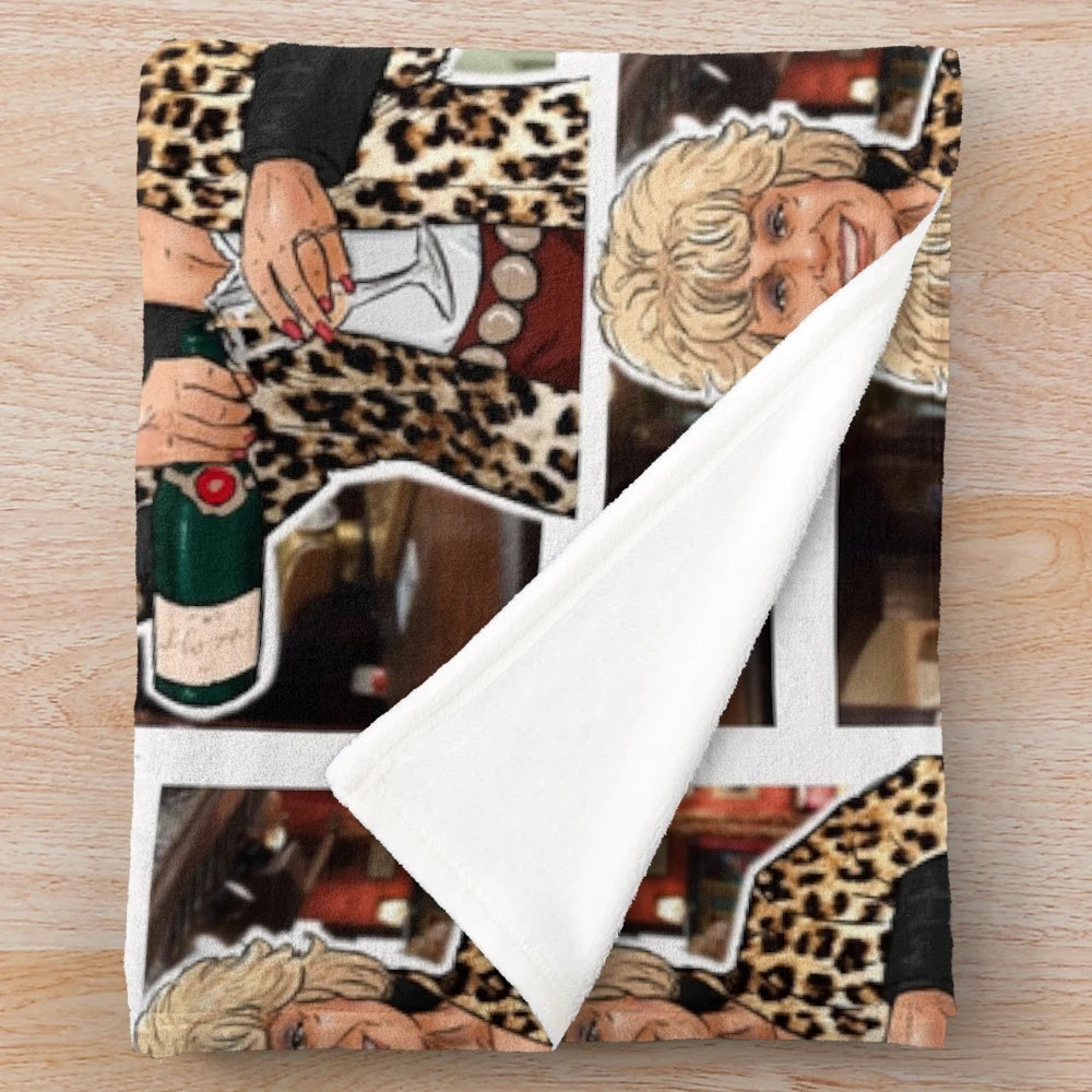 Peggy Mitchell from Eastenders inspired plush blanket