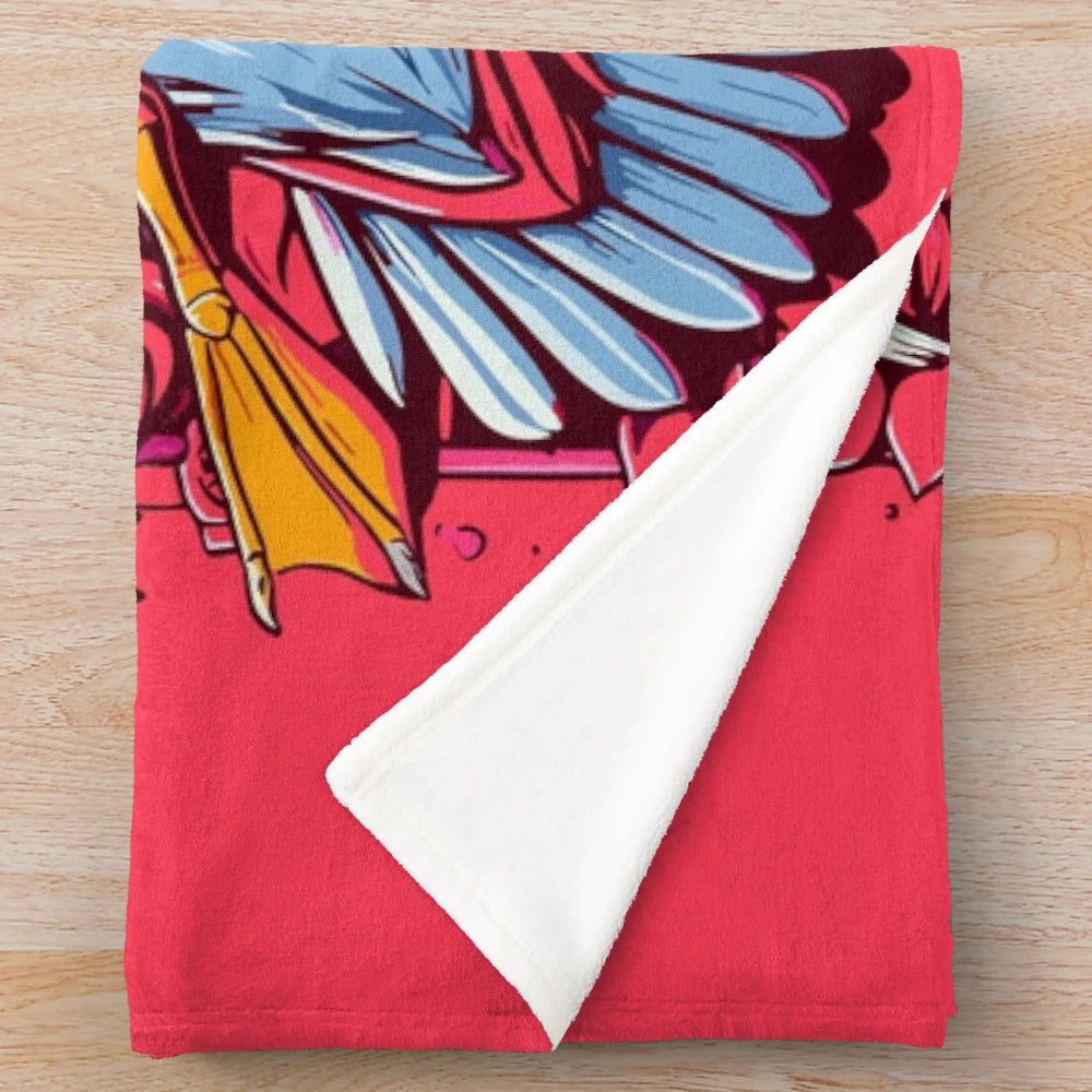 Pelican-themed plush blanket with soft, cozy design