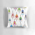 Peloton cyclists pillow with group of cyclists and road bikes