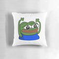 Pepe the Frog themed pillow featuring popular Twitch emotes and hypewave design