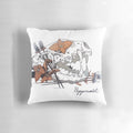 A plush, peppermint-scented pillow with a whimsical skunk skull design, perfect for Gothic and Witchy home decor.