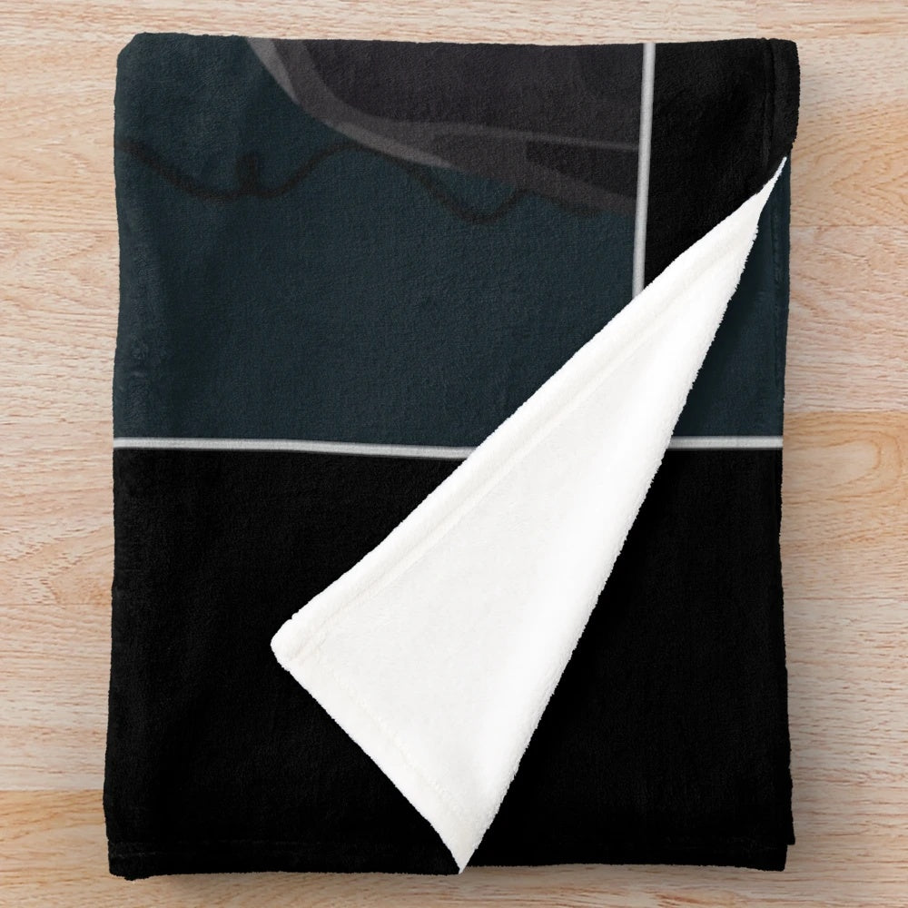NF Perception-inspired plush blanket with "Leave Me Alone" design