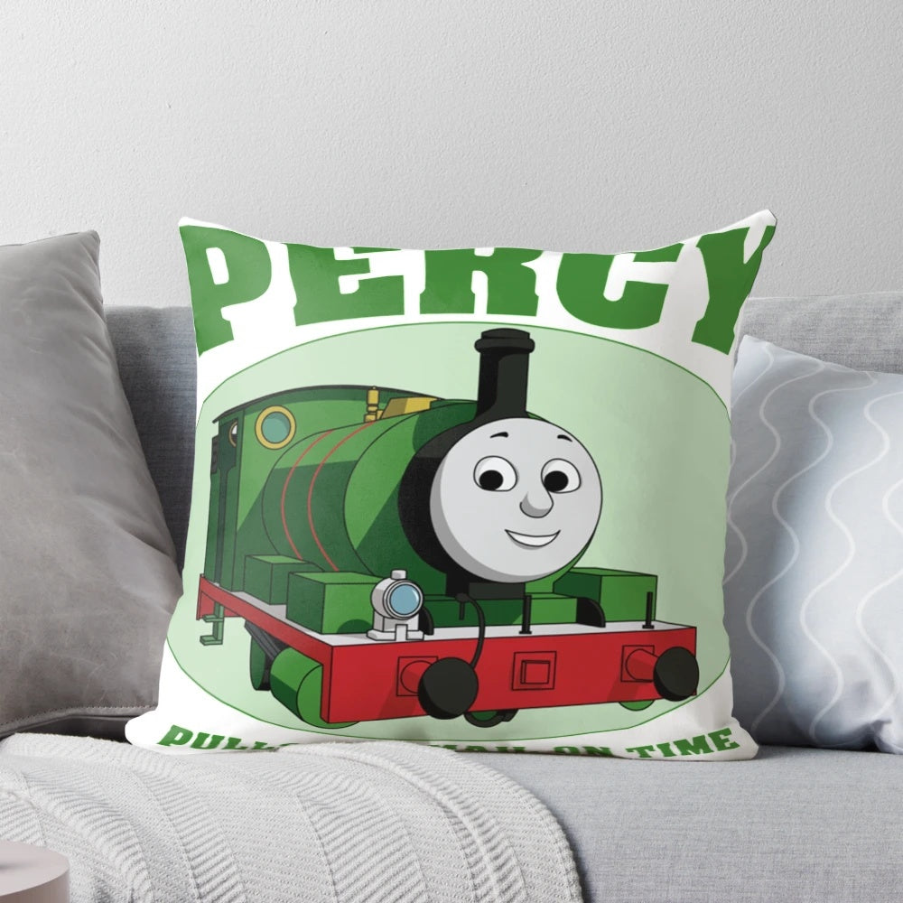 Percy the Tank Engine from Thomas & Friends character on a plush pillow