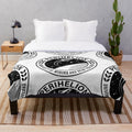 Perihelion-inspired plush blanket featuring sci-fi elements