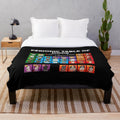Periodic Table of Dogs Plush Blanket featuring various dog breeds