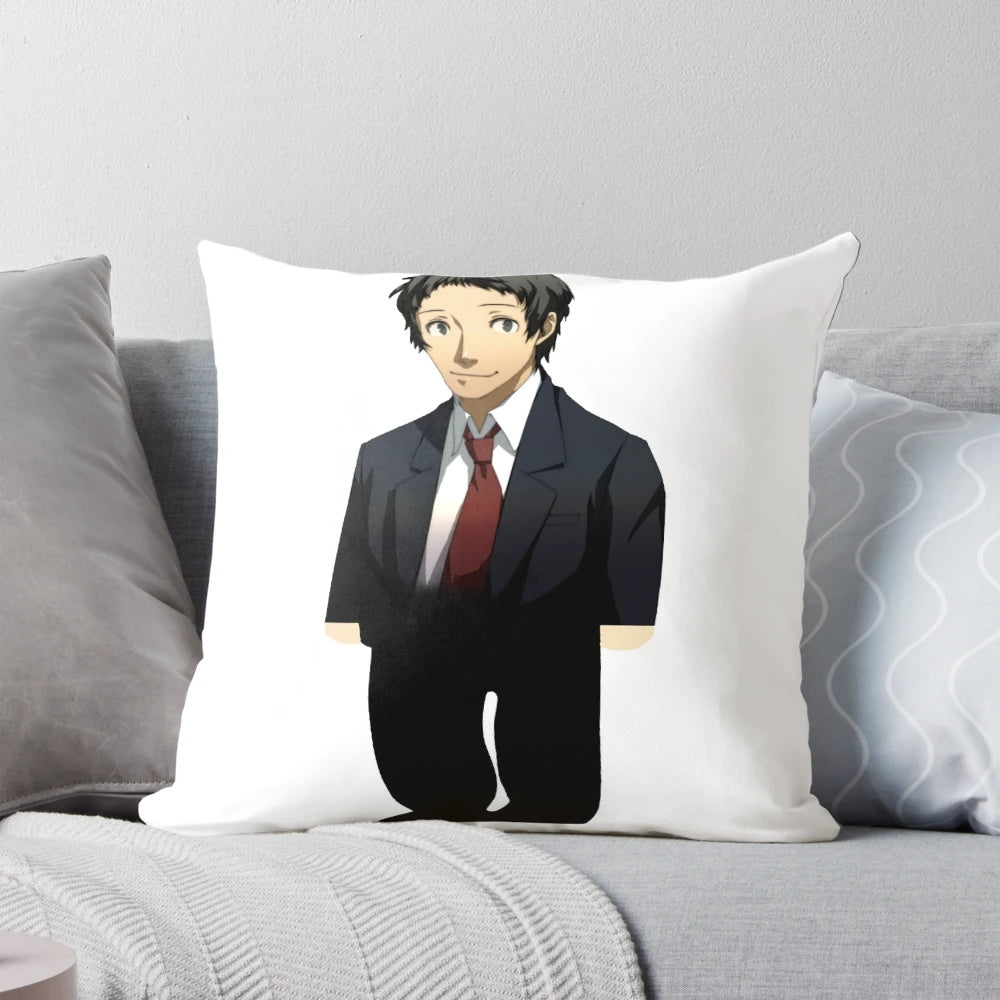 Persona 5 Adachi inspired throw pillow