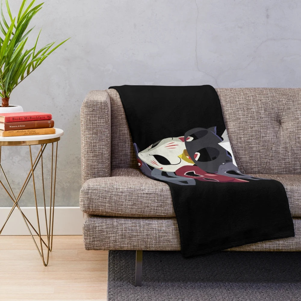 Persona 5 inspired plush blanket featuring the Phantom Thieves characters