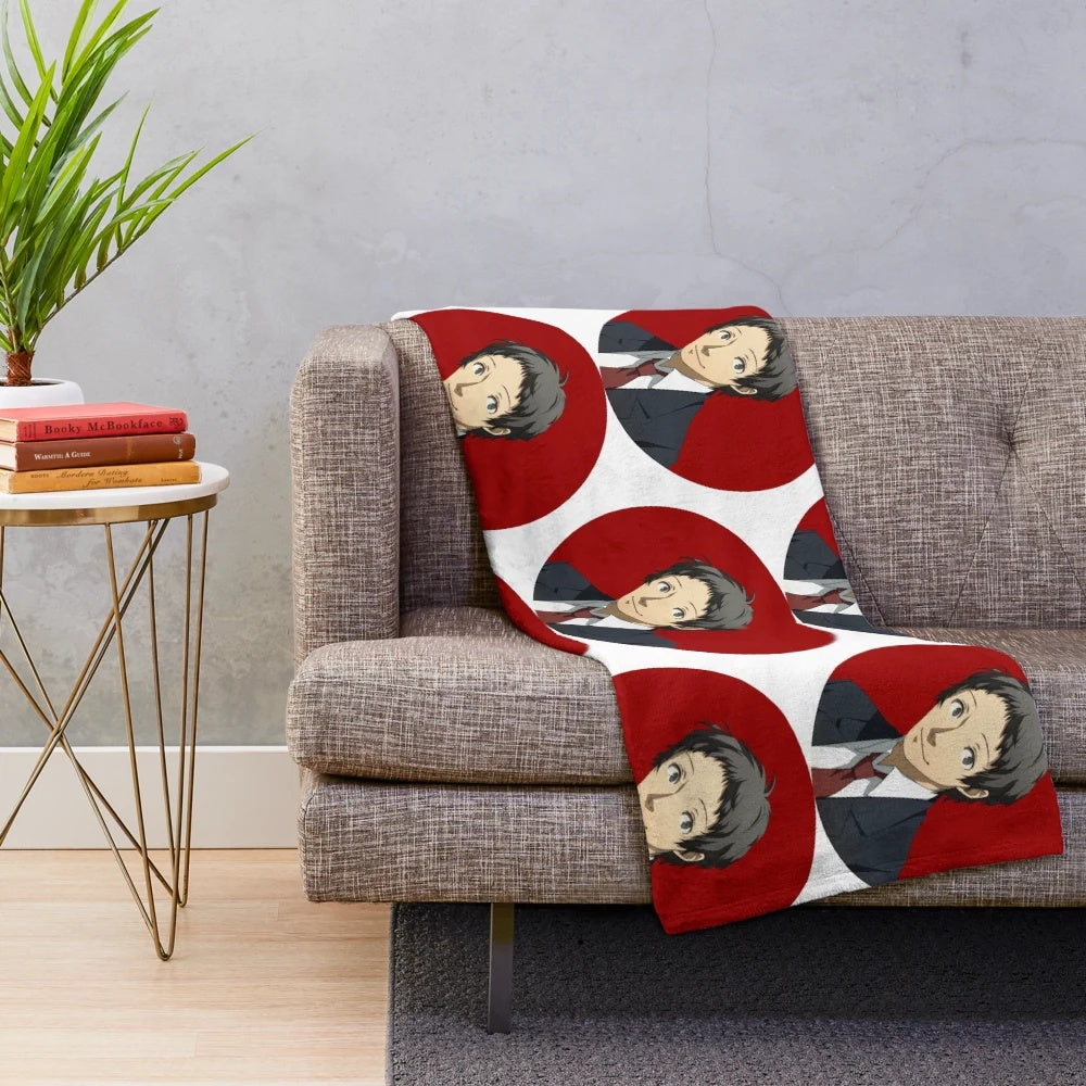 Persona series Adachi portrait plush blanket