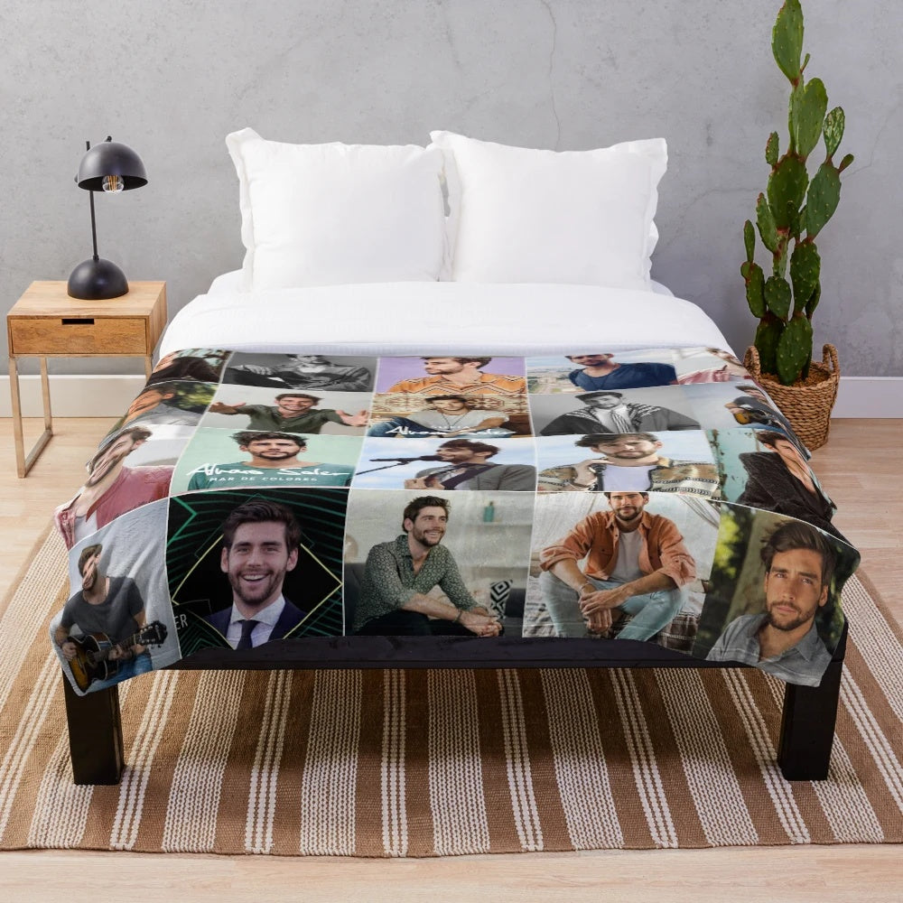 Alvaro Soler Photo Collage Plush Blanket