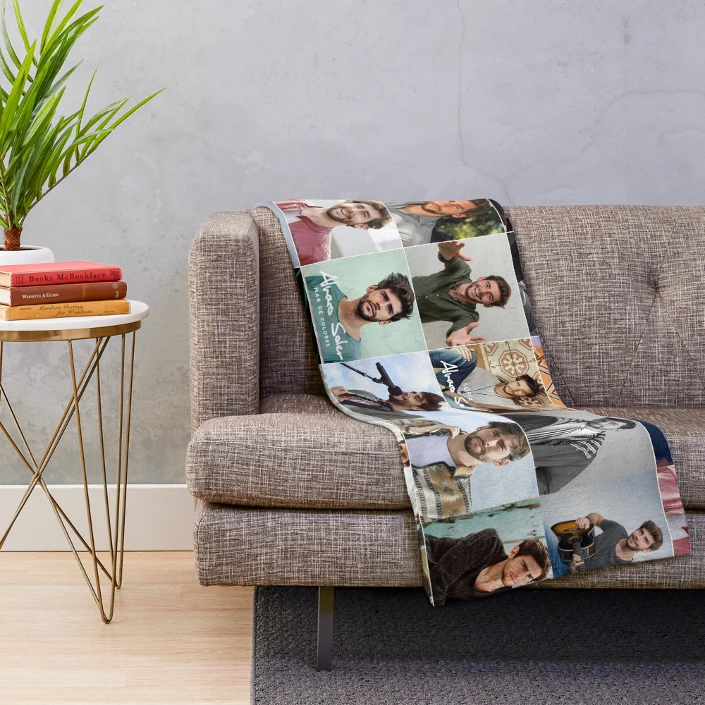 Alvaro Soler Photo Collage Plush Blanket