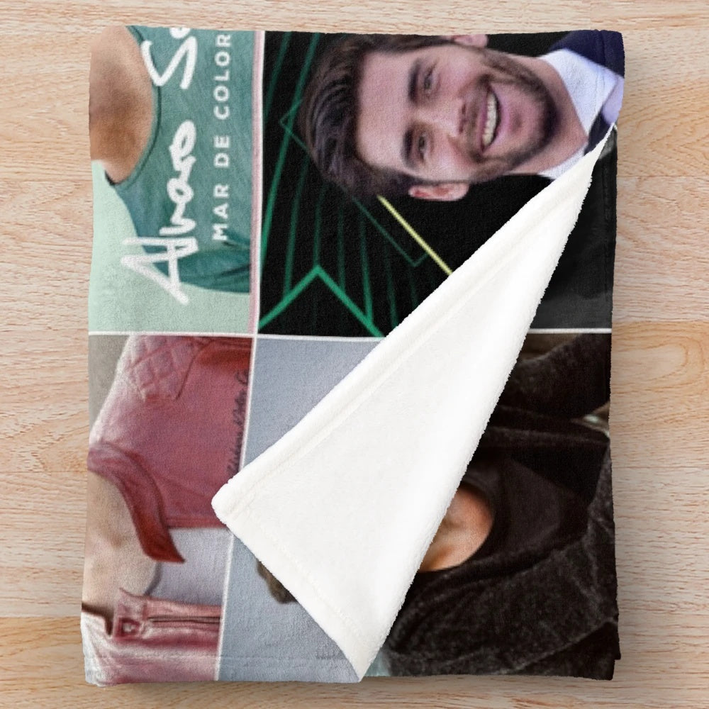 Alvaro Soler Photo Collage Plush Blanket