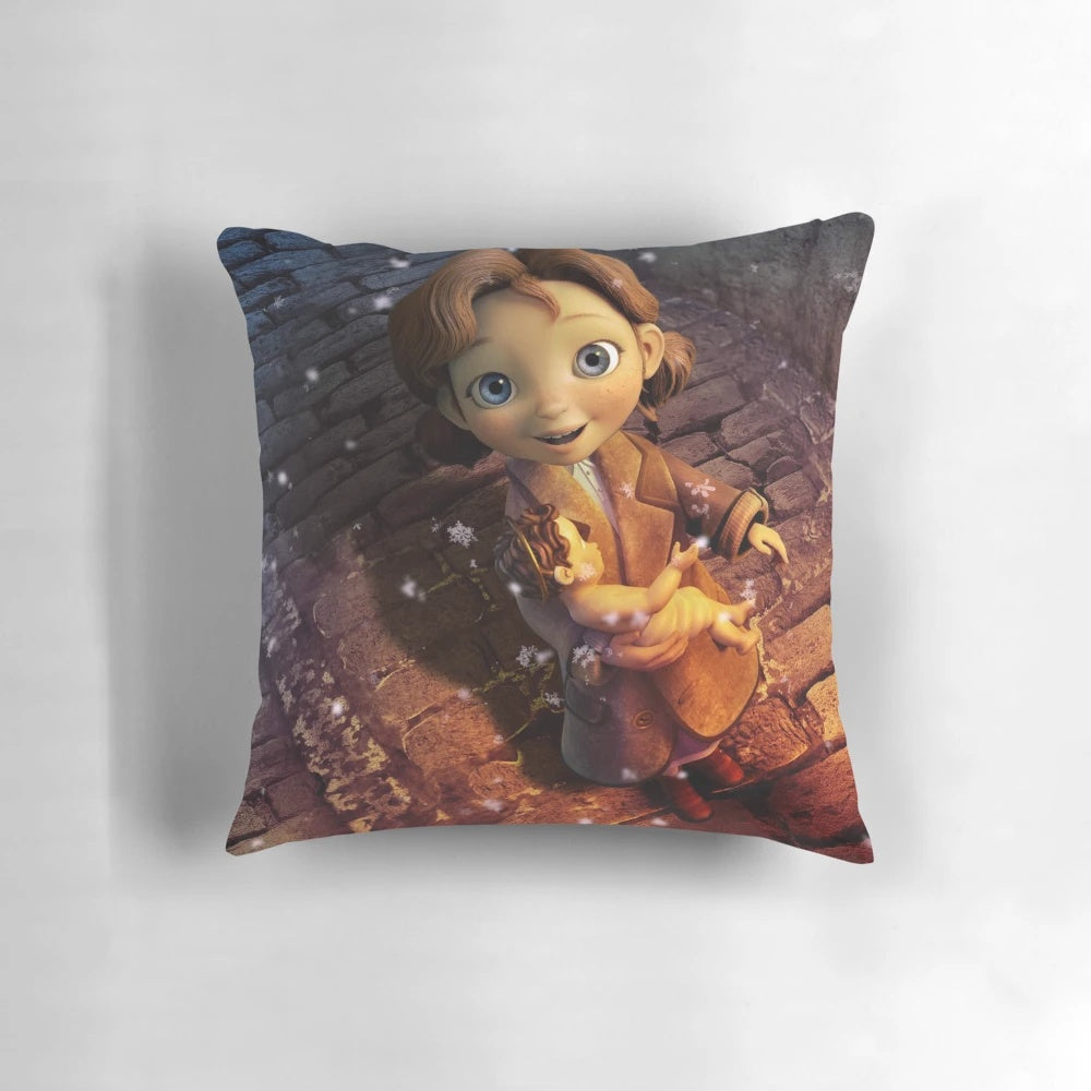 Personalized Angela's Christmas Pillow with Festive Holiday Design