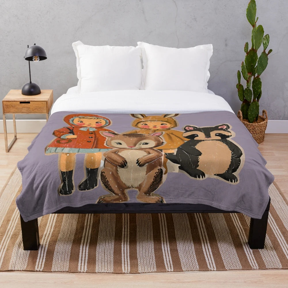 Personalized best friend plush blanket with cozy and soft design