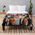 Brad Pitt Photo Collage Plush Blanket