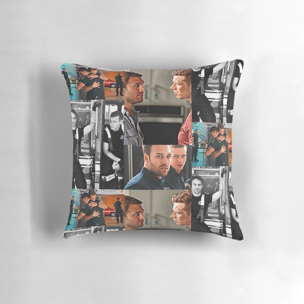 Buddie Collage Pillow with Custom Photo Collage Design