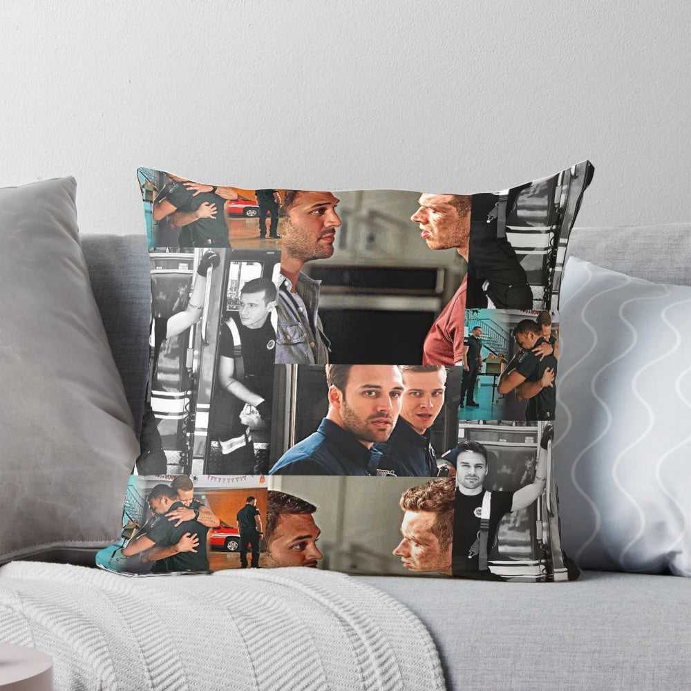 Buddie Collage Pillow with Custom Photo Collage Design