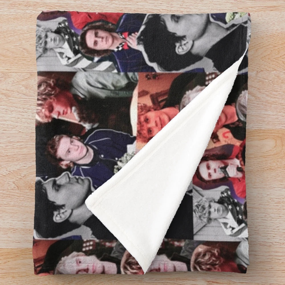 Personalized collage plush blanket featuring a custom design