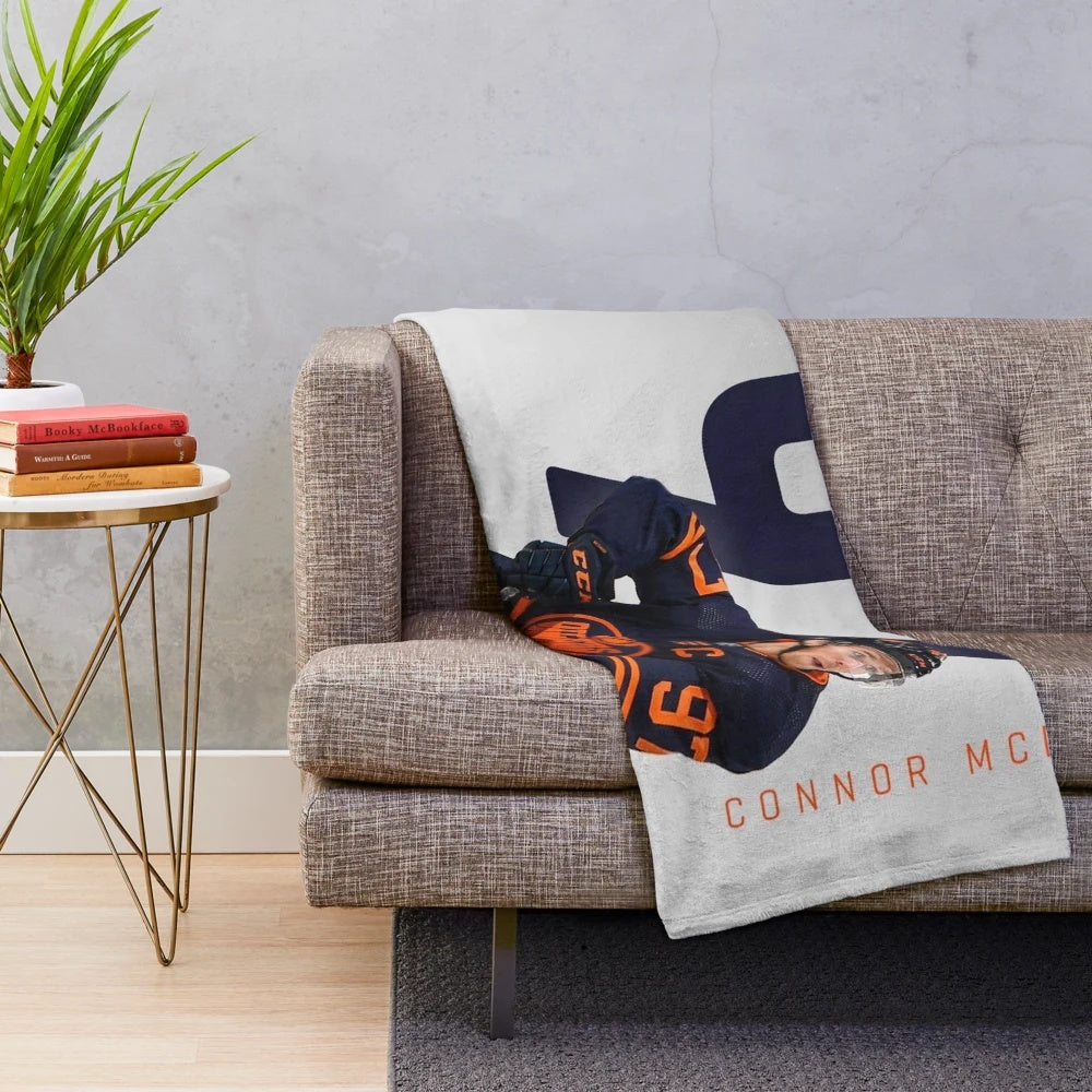 Connor McDavid inspired plush blanket
