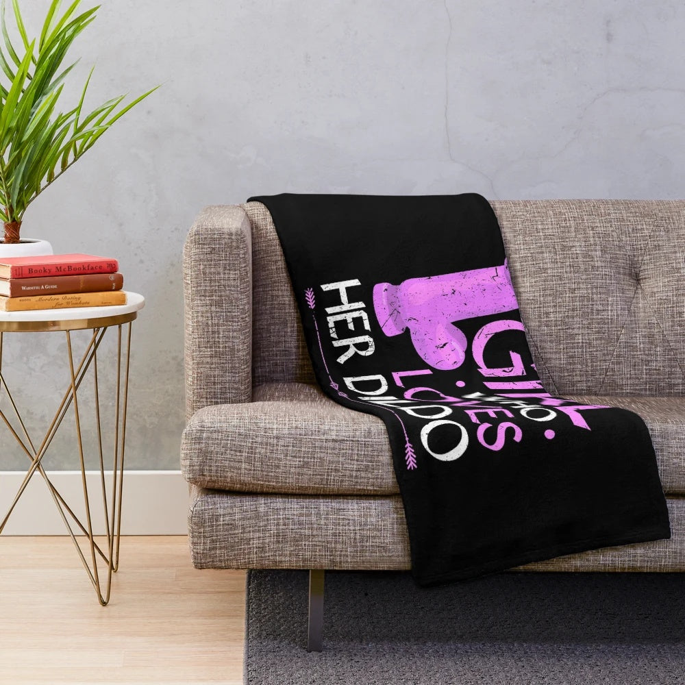 Personalized plush blanket featuring intimate design