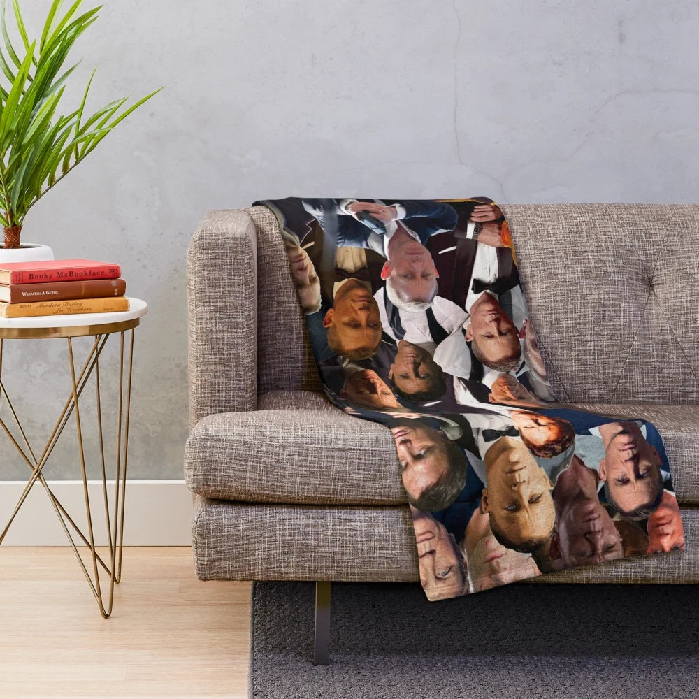 Daniel Craig Photo Collage Plush Blanket