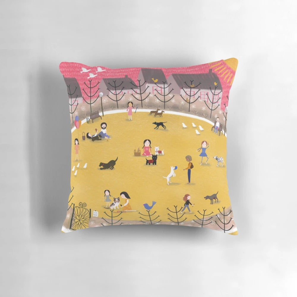 Soft, plush dog pillow with customizable design for your furry friend