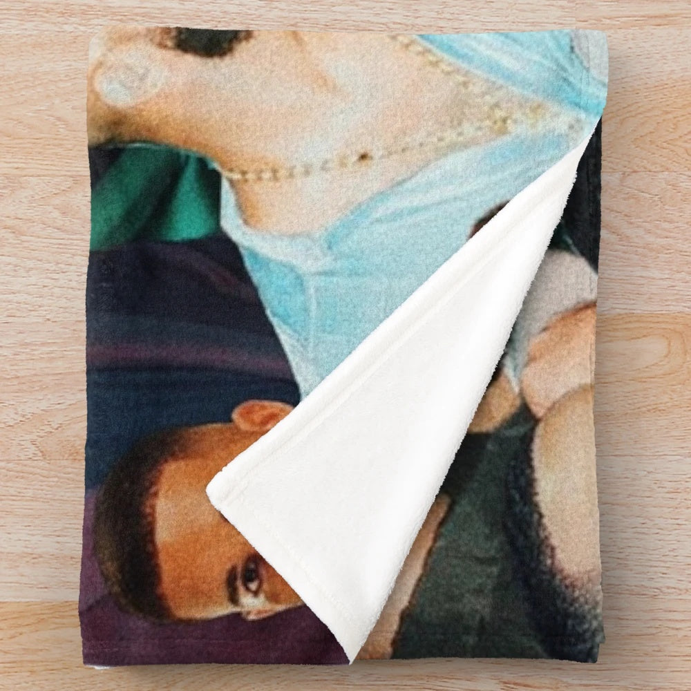 Drake-inspired collage design plush blanket
