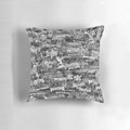 Soft, cushioned pillow featuring the bold, stylized text "Heavy Metal Bands"