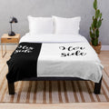 Personalized his and her plush blanket for couples