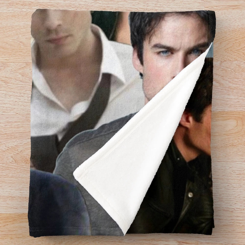 Ian Somerhalder Photo Collage Plush Blanket