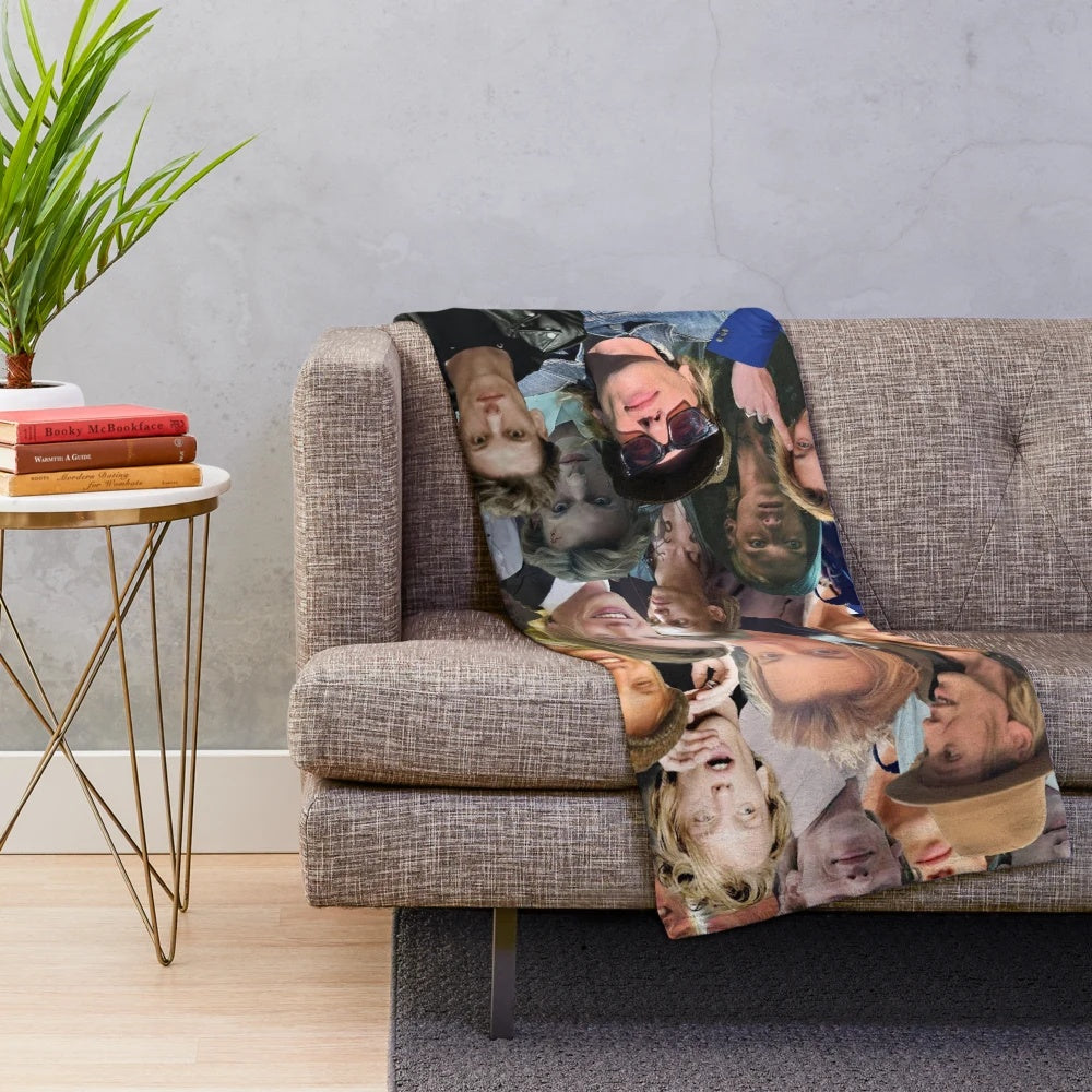 Jamie Campbell Bower photo collage plush blanket