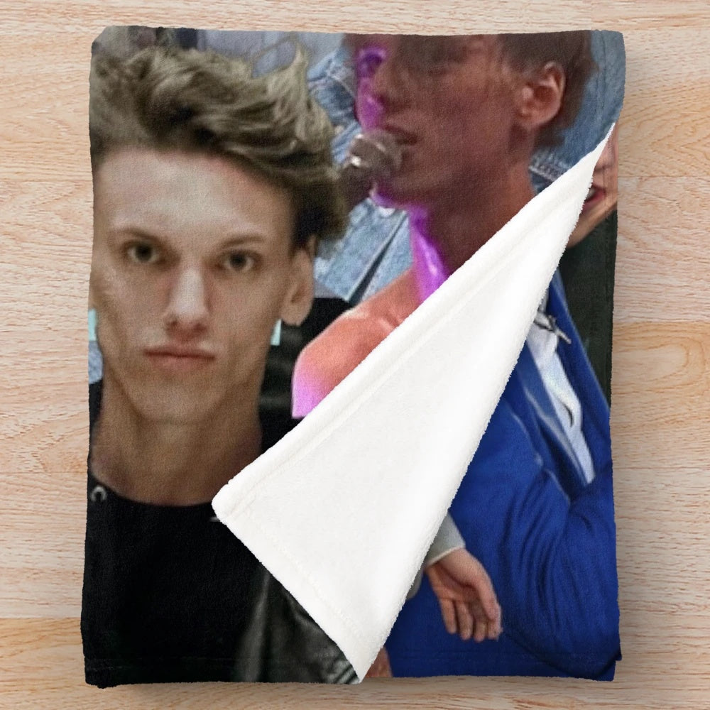 Jamie Campbell Bower photo collage plush blanket