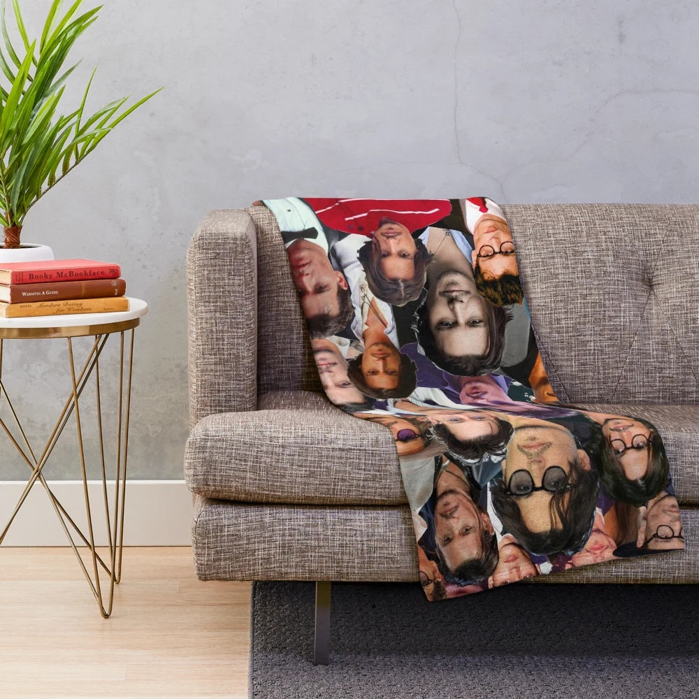Johnny Depp Photo Collage Plush Blanket