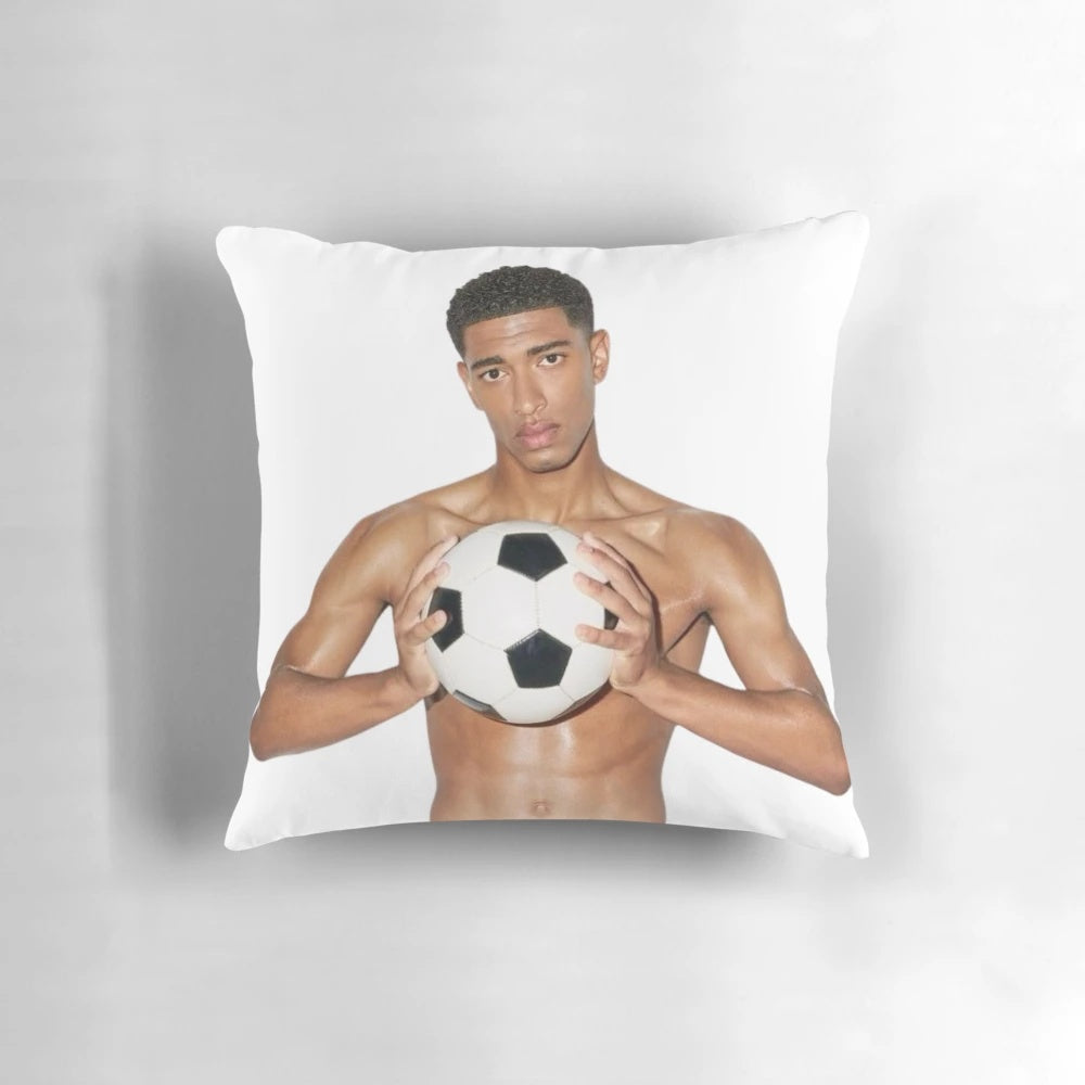 Custom Jude Bellingham soccer pillow with player's image