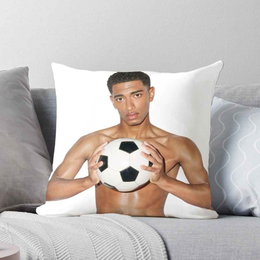 Custom Jude Bellingham soccer pillow with player's image