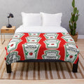 Personalized ketchup-inspired plush blanket with customizable design
