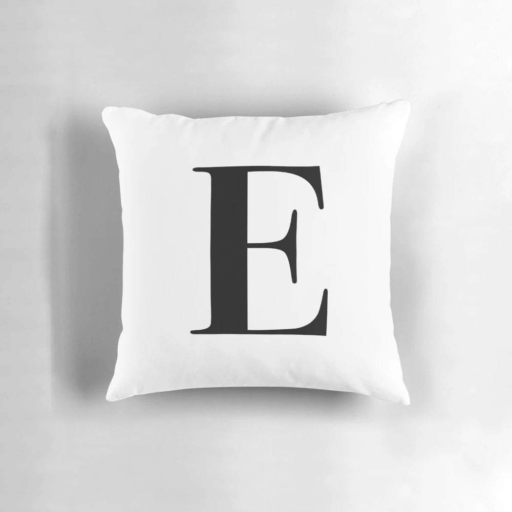 Stylish Personalized Pillow with Letter E Initial