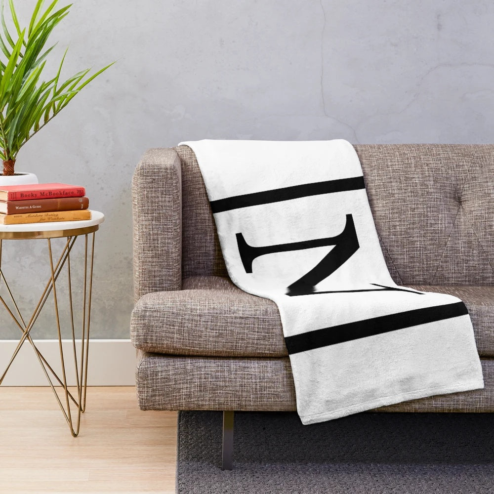 Personalized letter N plush blanket