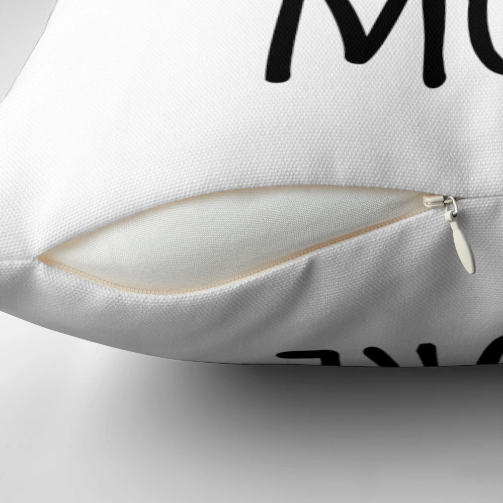 Personalized love quote throw pillow with text design for home, office, or dorm room decor