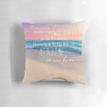 Soft, sand-inspired memorial pillow with heartfelt design for grieving and healing