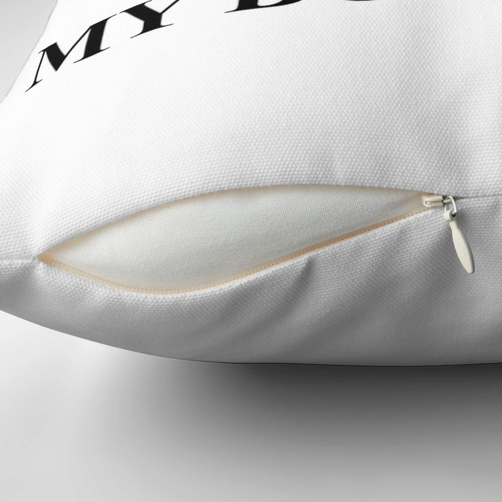 Plush Pillow with Michael B. Jordan's Image and "I Love My Boyfriend" Printed on It