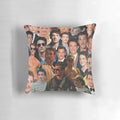 A custom pillow featuring a collage of photos of actor Miles Teller.